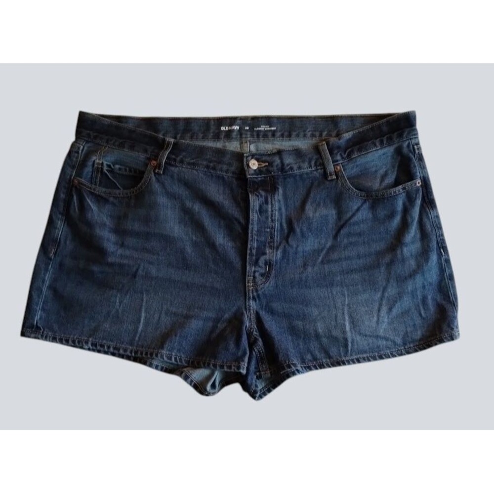 Old Navy Shorts Women's 20 Slouchy Straight High Rise Denim Cute Button-Up
